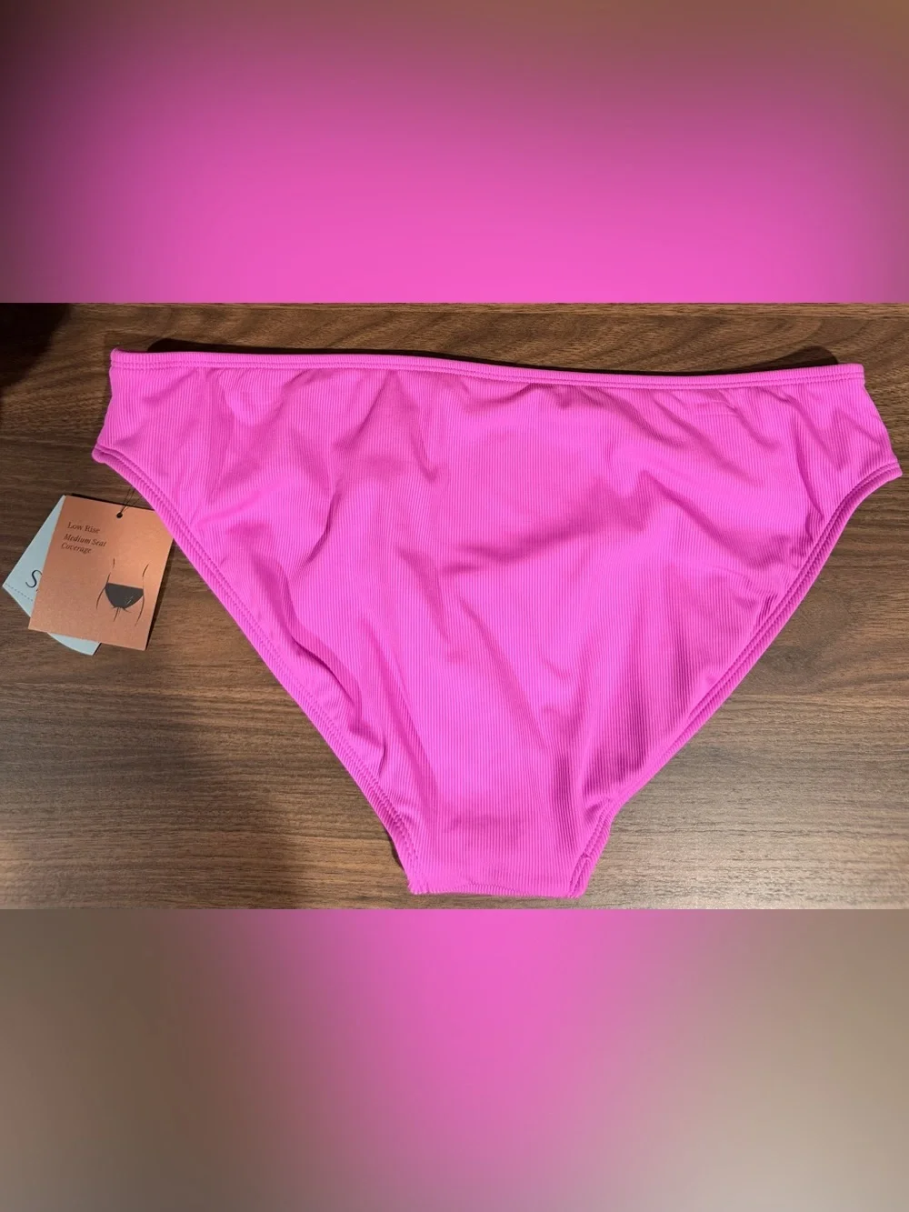 Shade & Shore Vibrant Hot Pink Bikini Bottom Large (12-14) - Picture 1 of 3